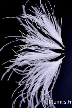 Pendentif autruche - 9-12 cm - blanc